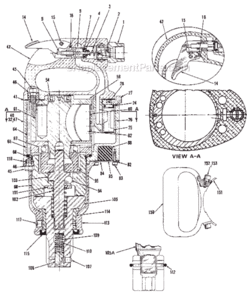 Page A Diagram and Parts List for CP0611 T022578 Chicago Pneumatic Wrench